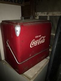 Real old Coca-Cola cooler !