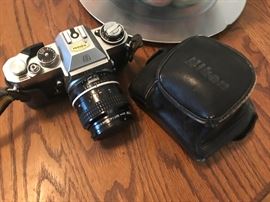 Nikon El-2 camera with Tiffen lens and case