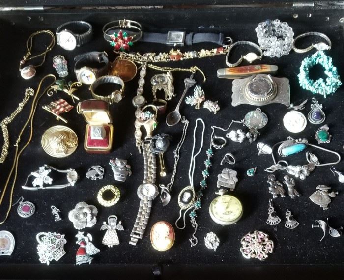 Nice selection of sterling and costume jewelry