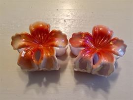 Vintage orchid hair clips