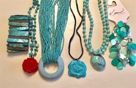Turquoise tone jewelry 