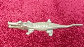 Brass alligator nut cracker