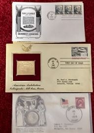 Collectible stamps and coin