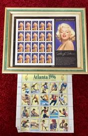 Marilyn Monroe and Olympic collectible stamps