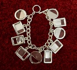 Sterling silver picture frame bracelet 