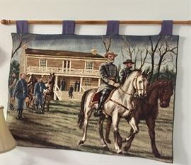 Tapestry depicting General Lee leaving McLean house