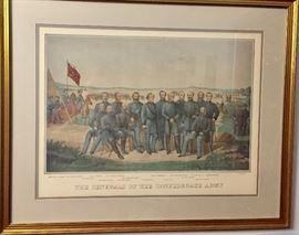 "The Generals of the Confederate Army" framed art 