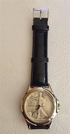 Walking Liberty silver dollar watch