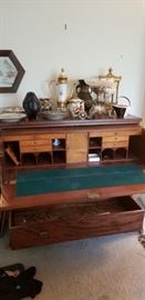 Large Empire style chest of drawers with pull out secretary