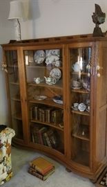 Large curved glass bookcase-circa 1900