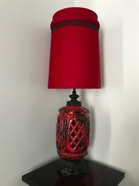 Retro Black & Red Oversized Lamp (HUGE)