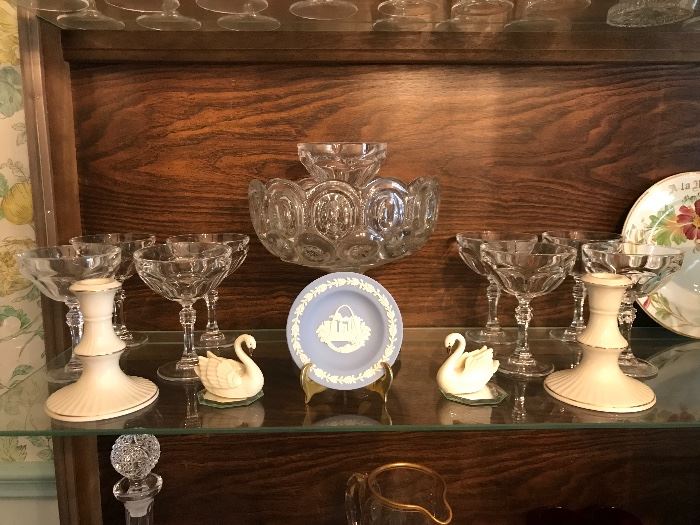 Pressed Glass, Stemware, Lenox, Wedgwood