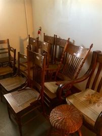 Collection of Wooden Chairs and Rocking Chairs