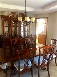 Dining Room Table, Chairs and China Cabinet 