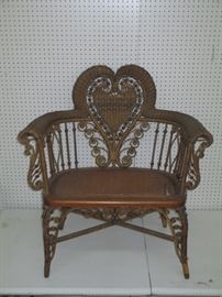 Sweet Heart Wicker Chair