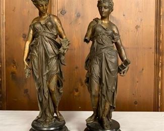 P0059-A and P0059-B--Demeter and Diana--bronze--$250/each