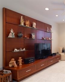 Dania Wall Unit in Teak 94" wide x 83"h