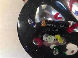 Glass Studio signed art glass
