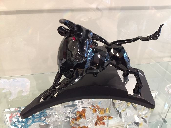 Swarovski "The Black Bull" Limited and signed
