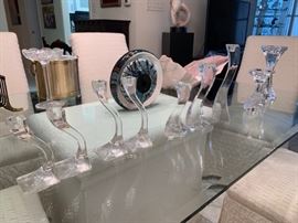 Glass Dining Table & High back Chairs