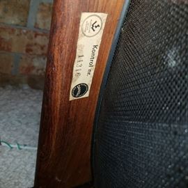 MCM Mid Centure Danish Kontrol Rosewood frame, leather sling arm chair