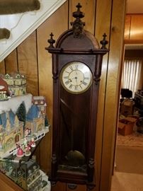Victorian wall case clock