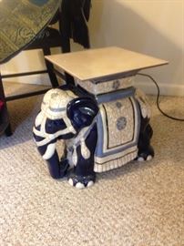 Pr. porcelain elephant plant stands