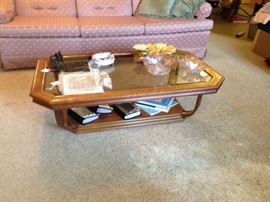 glass top coffee table