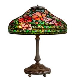Tiffany Studios, New York, "Peony" Table Lamp