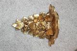 Colonial Mexican hand carved pair of Wood Gold Leaf Sconces - Shelves.
18" Wide X 16" Long X 8" Deep $300 each