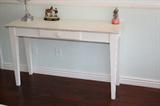 White desk Pottery Barn set of bed desk and bedside table $1000