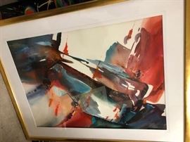 watercolor "Mountain Rims" by Jackie Meena