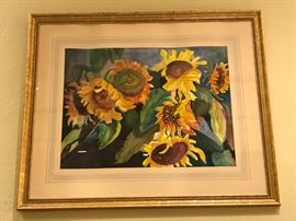 Sunflower watercolor by Edwina Goodman