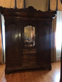 Large mahogany armoire, possibly Maillard 
