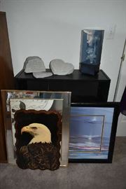 BOOKCASE, WALL ART