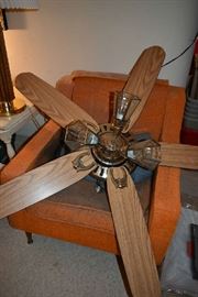 FAN, ORANGE CHAIR