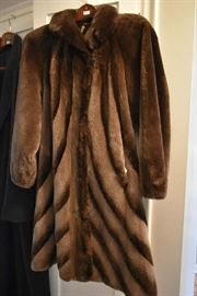 SHEARED BEAVER FUR COAT