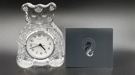 Waterford Crystal Teddy bear clock