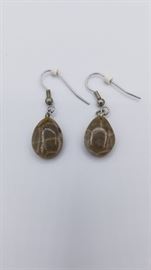 Petoskey stone earrings