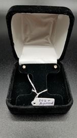 14K gold and diamond earrings