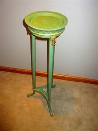Hand-painted plant stand after the antique