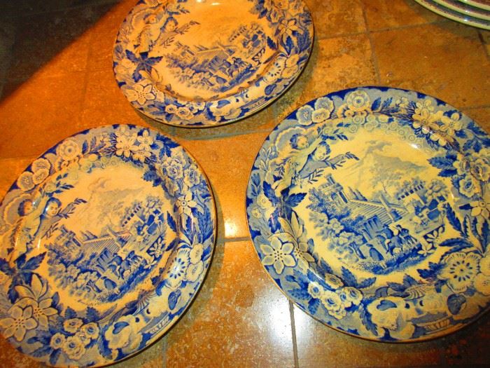 Group of Don pottery transferware plates