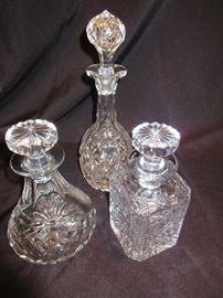 Group of vintage and antique decanters