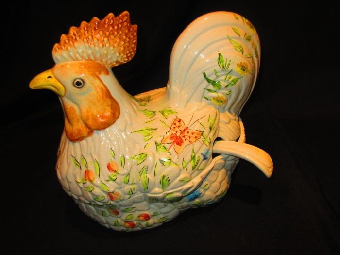 Italian porcelain chicken tureen