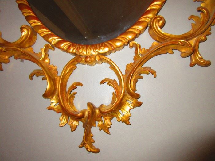 Detail of Chinese Chippendale mirror