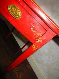 Detail of chinoiserie Pembroke tables