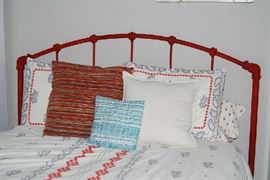 QUEEN HEADBOARD, FULL SIZE MATTRESS, BEDDING HAS BEEN SOLD