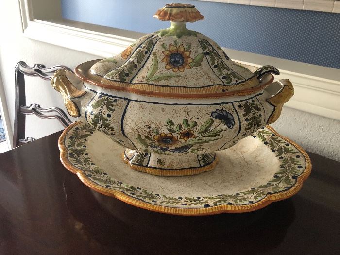 Italian tureen and platter