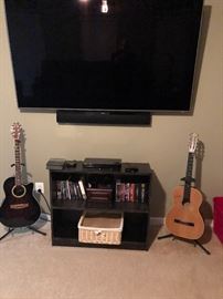 TV, guitars