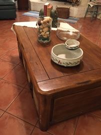 Coffee Table with pull out bins
